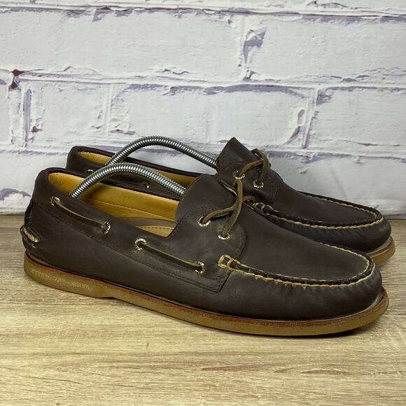 Sperry Gold Cup Authentic Original Brown Leather Boat Shoes Men's 12 Loafers - Picture 1 of 8